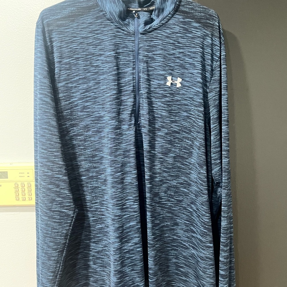Under Armour Navy Patterned Zip Pullover